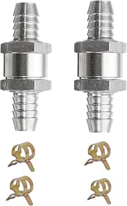 2 Clapets Anti-Retour 10mm Alliage Aluminium - Valve Carburant Essence Diesel Non Retour
