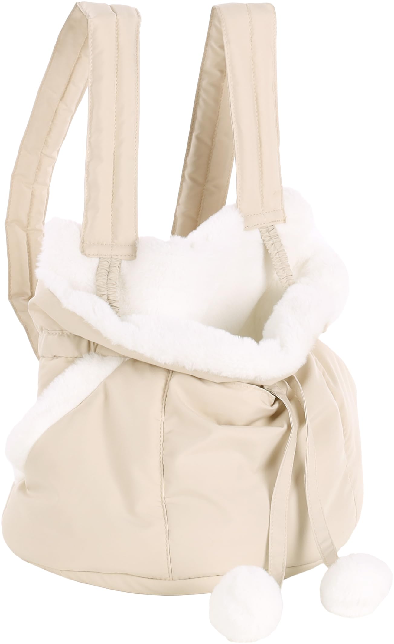 Flamingo Fronttasche Kanga beige für Hunde, verstellbarer