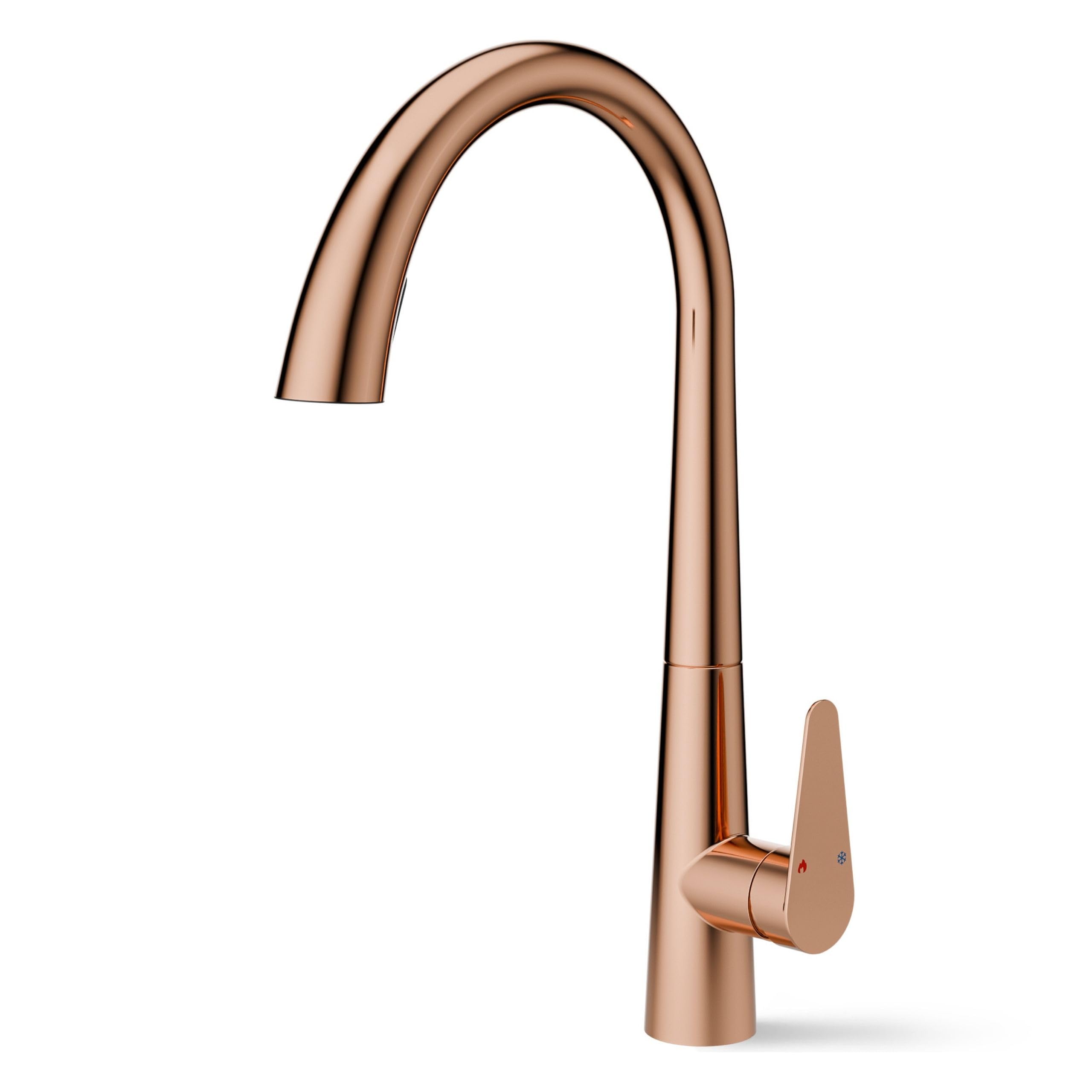 ANW HOME Küchenarmatur, ausziehbare Küchenarmatur, Roségold