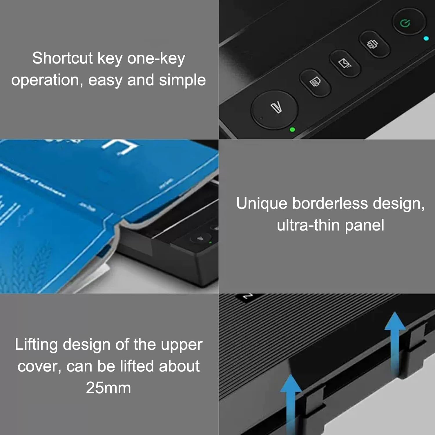 A3 Large Format Flatbed Scanner for Graphics and Documents, 2400DPI High Definition Photo Scanner Scan 12"X 17" in 4 Sec for Office, Schools and Education Support