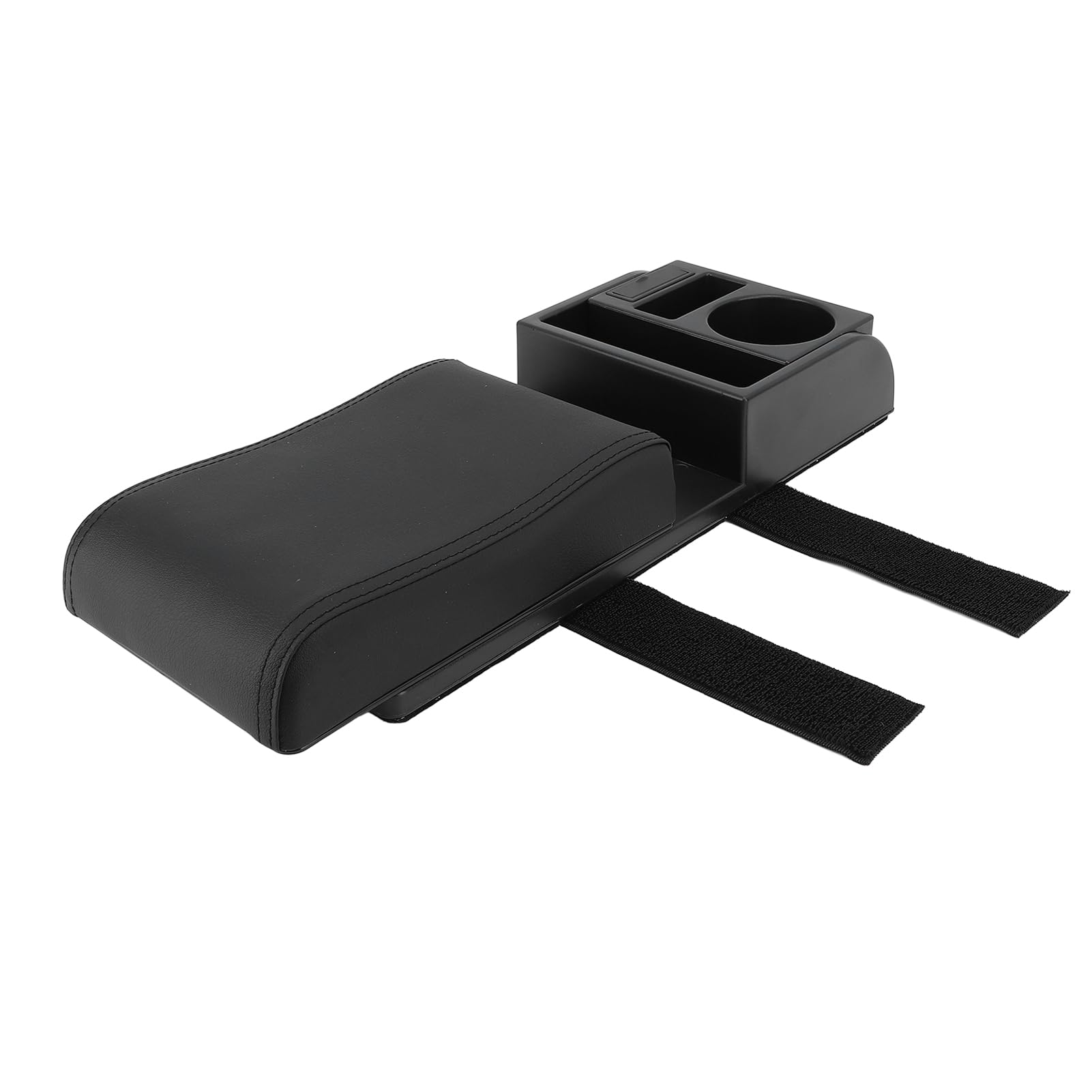 Uniwersalna Poduszka do Podłokietnika Samochodowego, Wygodna, Regulowana Konsola do Przechowywania z Portem USB dla Kierowców SUV-ów, Akcesoria Samochodowe ze Skóry z Mikrofibry (czarna