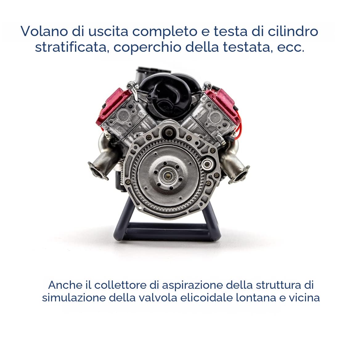 XKlemBauklode MAD V8 - Kit di costruzione del motore in miniatura - Kit di modellazione a combuszione interna per adulti, montaggio fai da te per AX90104 SCX10Ⅱ Capra VS4-10