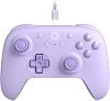 8Bitdo Ultimate 2C Wired Controller for Windows PC and Android, with 1000Hz Polling Rate, Hall Effect Joysticks and Hall Triggers, and Remappable L4R4 Bumpers Purple