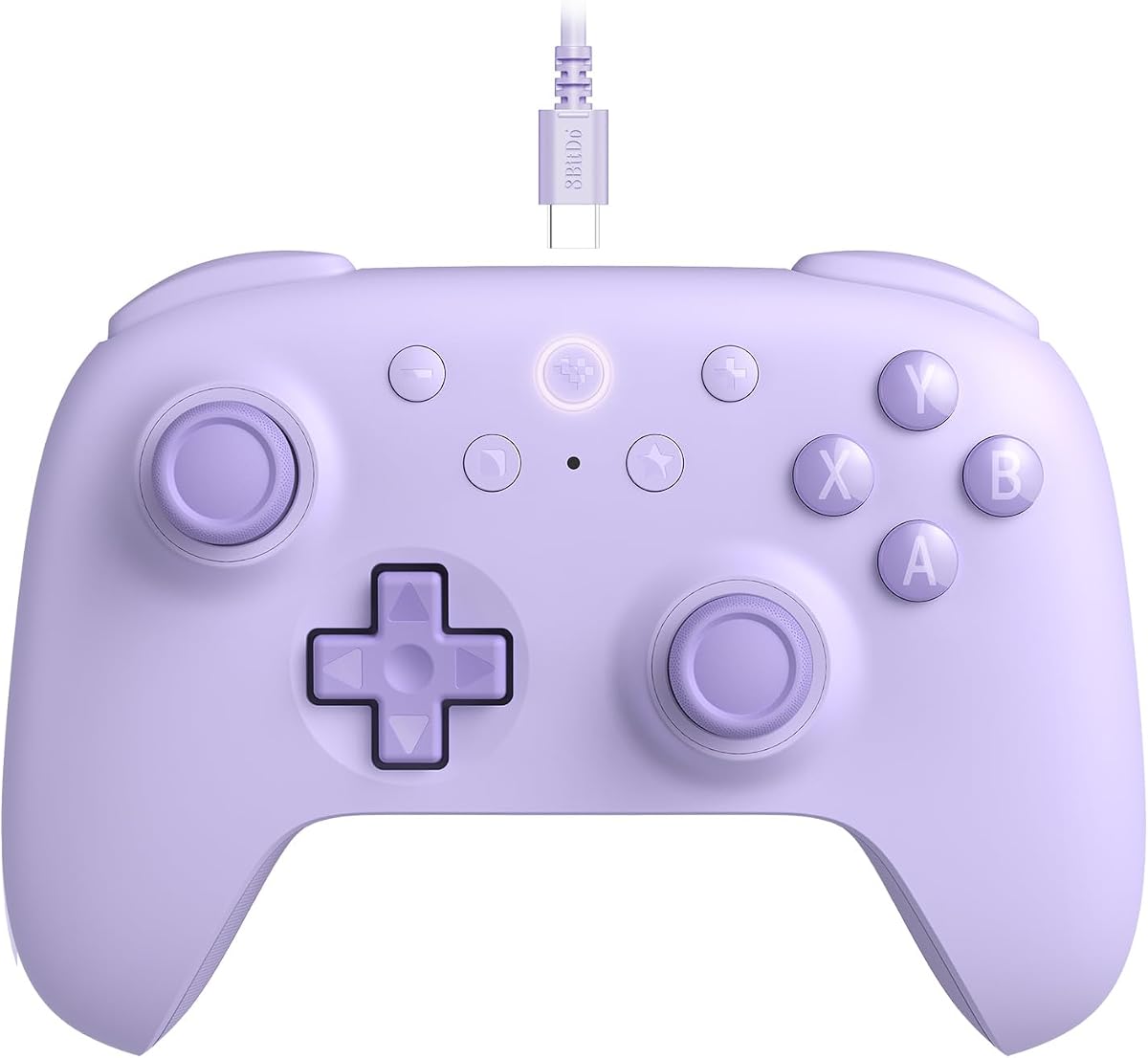 Controlador con cable 8BitDo Ultimate 2C para PC con Windows y Android, con frecuencia de sondeo de 1000 Hz, joysticks de efecto Hall y disparadores Hall, y parachoques L4/R4 reasignables (púrpura)