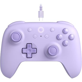 8Bitdo Ultimate 2C Wired Controller for Windows PC and Android with 1000Hz Polling Rate Hall Effect Joysticks and Hall Triggers and Remappable L4/R4 Bumpers Purple
