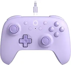 8Bitdo Ultimate 2C Wired Controller for Windows PC and Android, with 1000Hz Polling Rate, Hall Effect Joysticks and Hall Triggers, and Remappable L4/R4 Bumpers (Purple)
