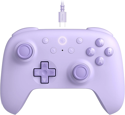 8Bitdo Ultimate 2C Wired Controller for Windows PC and Android, with 1000Hz Polling Rate, Hall Effect Joysticks and Hall Triggers, and Remappable L4/R4 Bumpers (Purple)
