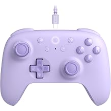 8Bitdo Ultimate 2C Wired Controller for Windows PC and Android with 1000Hz Polling Rate Hall Effect Joysticks and Hall Triggers and Remappable L4/R4 Bumpers Purple