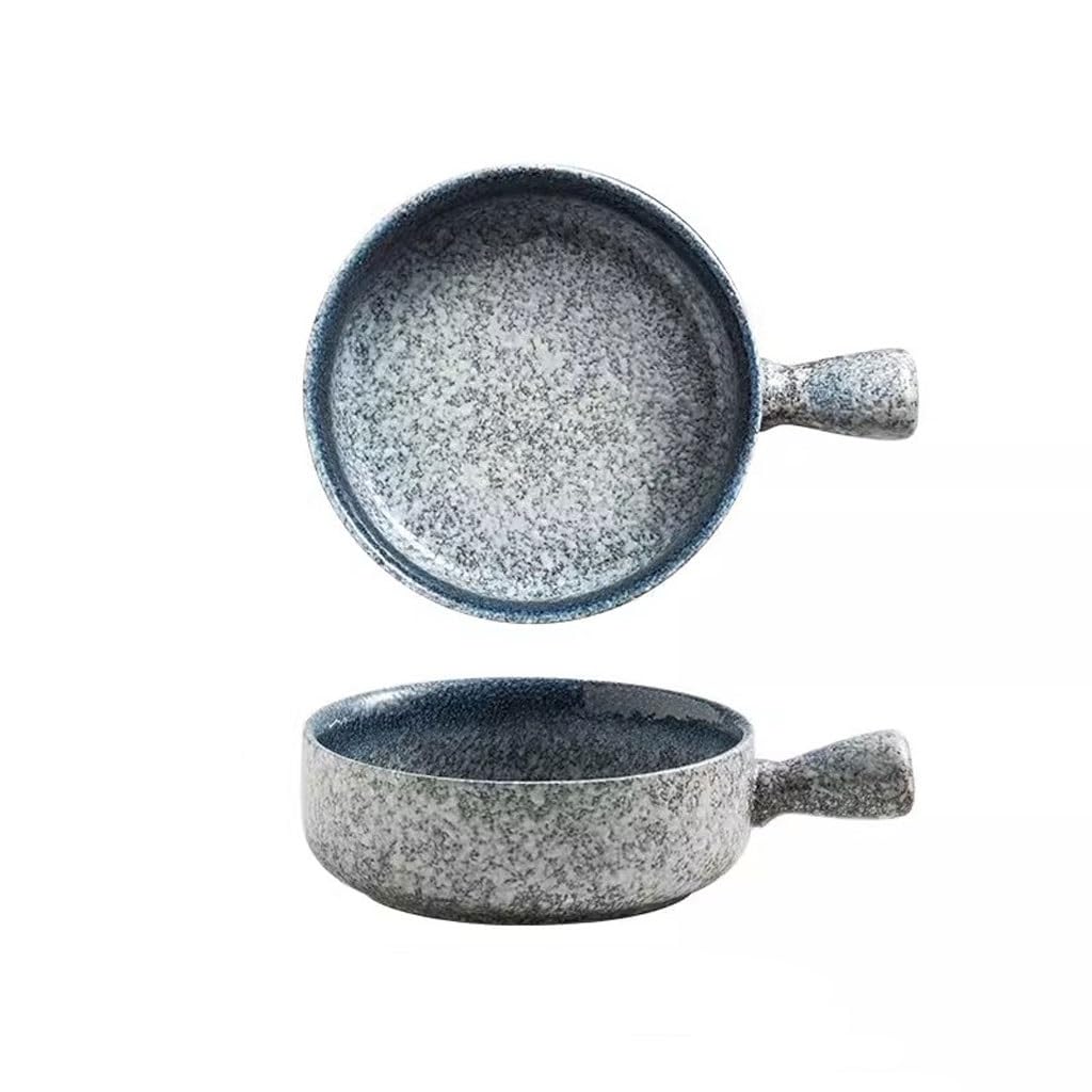 WOTZOV Salad Bowl Baking Oven Bowl, Cheese Baked Rice, Salad Bowl, Creative Handle Bowl, Soup Noodle Bowl, Instant Noodle Bowl, Fruit Bowl Kitchen Supplies，C