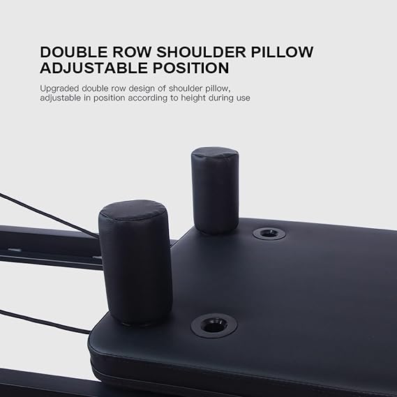 Gr8 Home Pilates Reformer Stretch Machine Foldable Home Gym Equipment Folding Adjustable Body Sculpting Exercise Board Workout Black