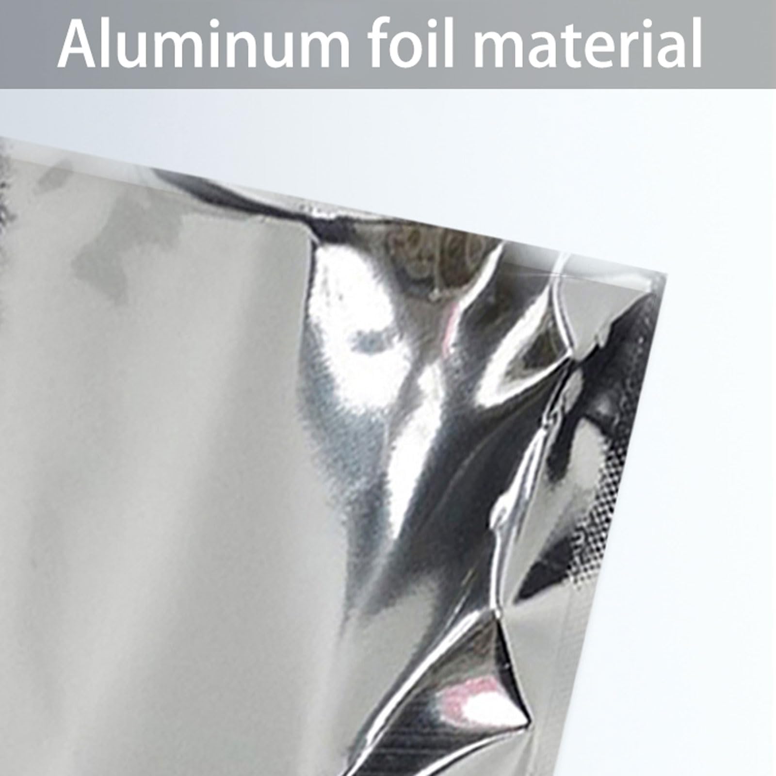 50 dużych aluminiowych toreb do przechowywania żywności, otwartych toreb z barierą, termozgrzewalne worki próżniowe do długotrwałego przechowywania i luźnej żywności (rozmiar: 50 x 80 cm)