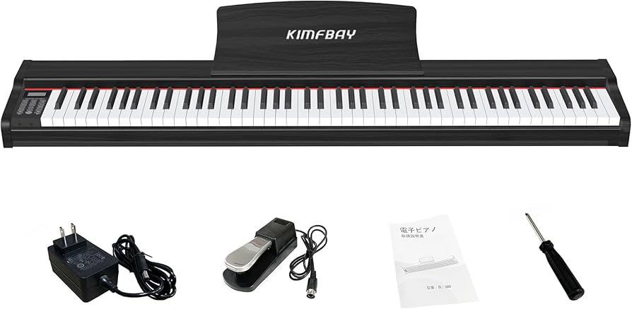 KIMFBAY 電子ピアノ 88鍵盤 卓上 木製 ピアノ ポータブル　キーボード Amazon | KIMFBAY 電子ピアノ 88鍵盤 卓上 木製 電子 ピアノ 88鍵