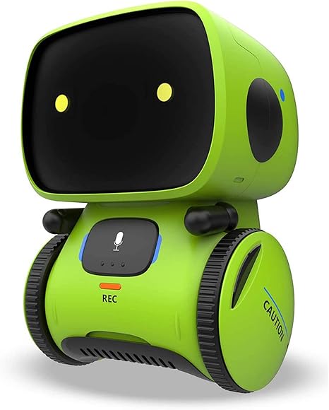 Amazon Co Jp 知能ロボットの子供のおもちゃ インタラクティブロボット教育玩具 男の子の女の子のためのギフト タッチ制御 音声制御 ボイスレコーダー グリーン ホーム キッチン
