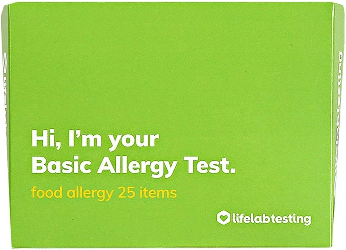 Lifelab | Basic Food and Allergy Body Testing Kit| at-Home Easy Test for Food Drink Allergies Testing Kit Dietary Intolerance| Single Self Use Professional Equipment with Lab Results Included