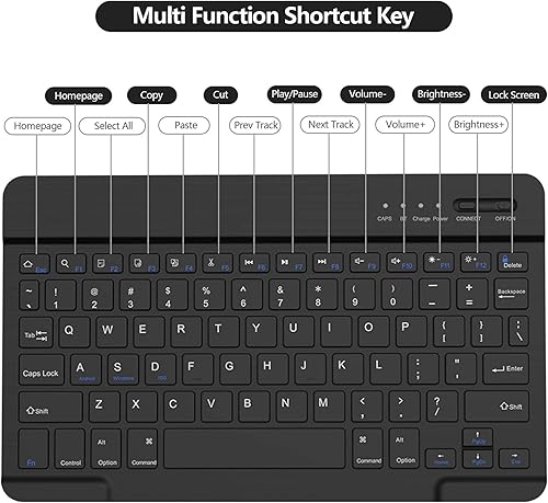 Miniatura 6 de Funda de teclado para tableta Xiaomi Pad 6Pad 6 Pro de 11 pulgadas 2023, cubierta delgada de poliuretano con teclado Bluetooth inalámbrico