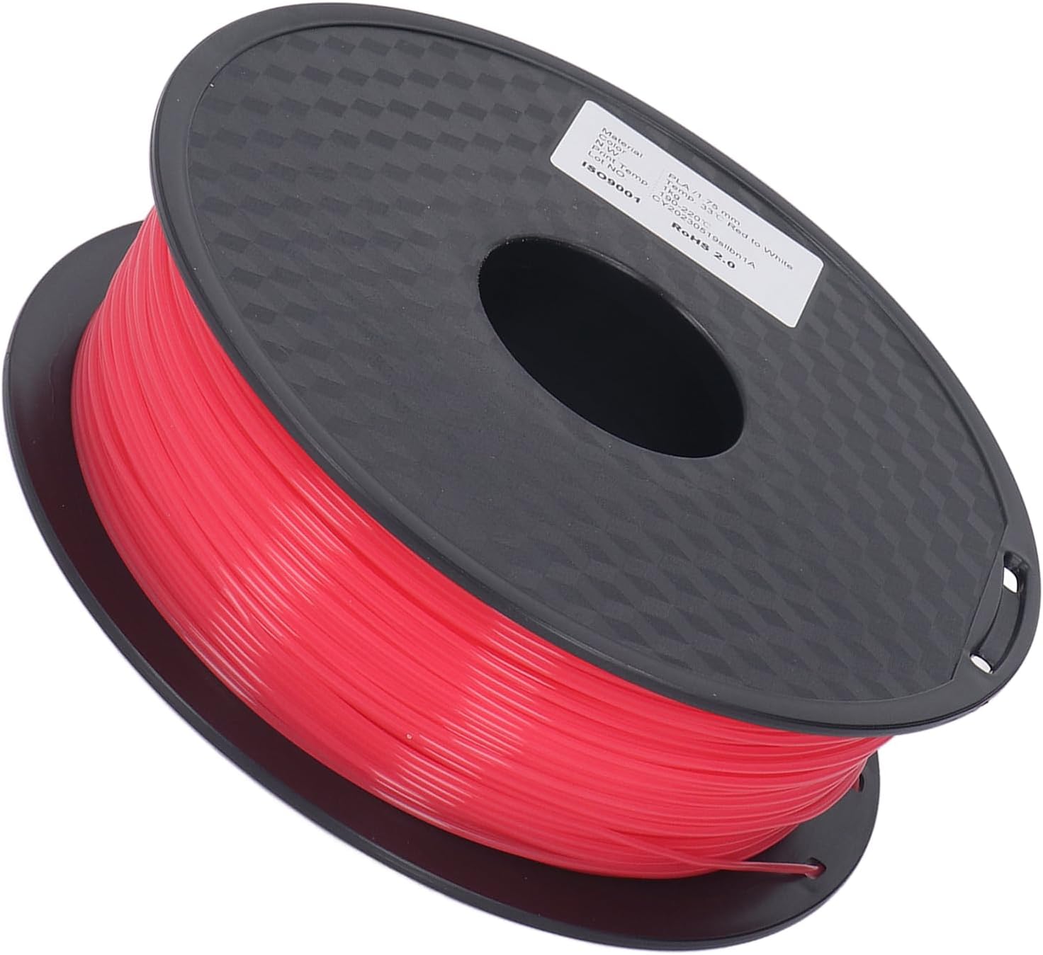 1.75mm Filament Bundle, 190-220℃ Printing Temperature 30‑90mm/s Speed ​​Color Change PLA Filament Red to White 3D