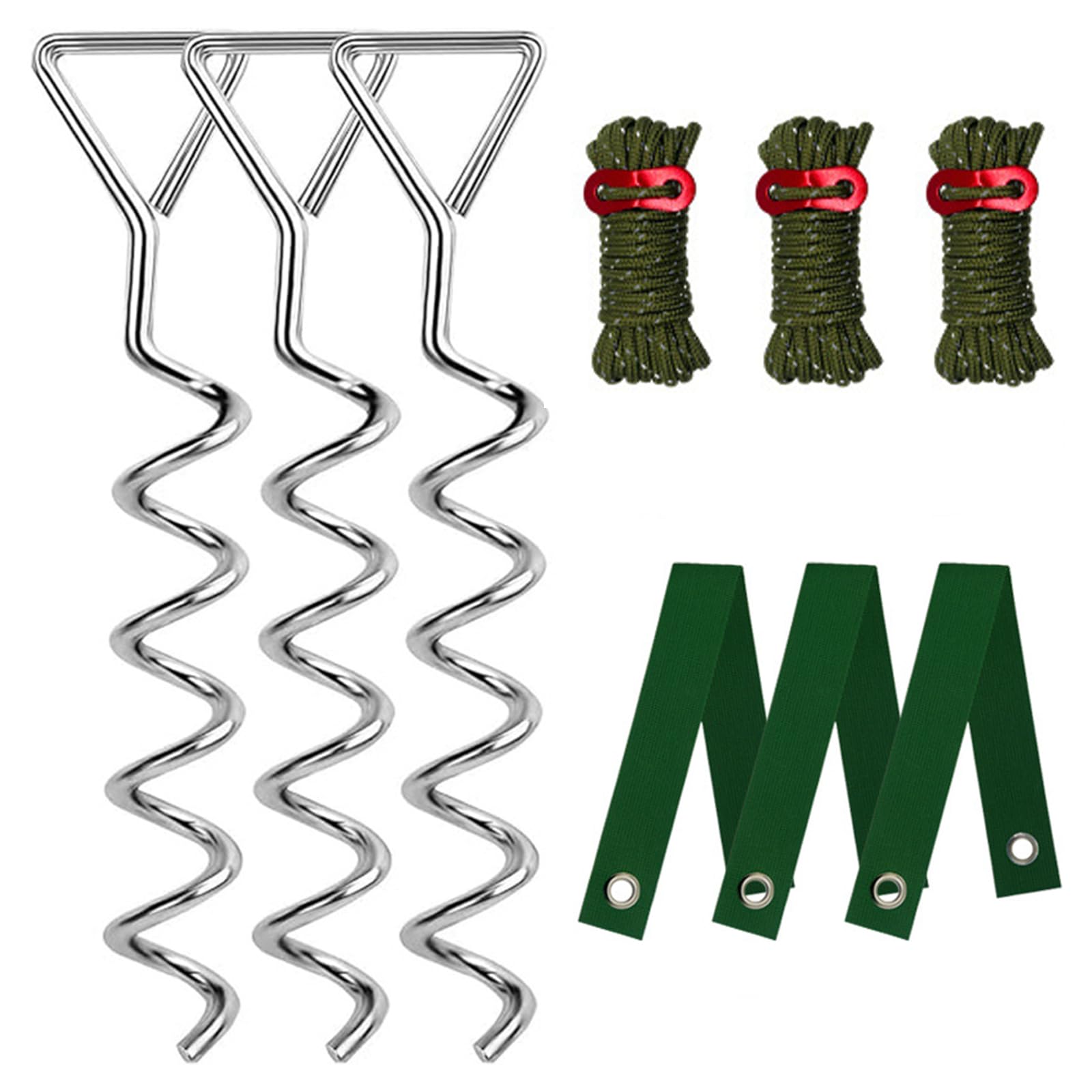 Tree Stakes and Supports Iron Coiled Stakes for Strong Anchoring in Soft or Hard Ground Ensuring Stability Tree Straightening Set for Leaning Trees
