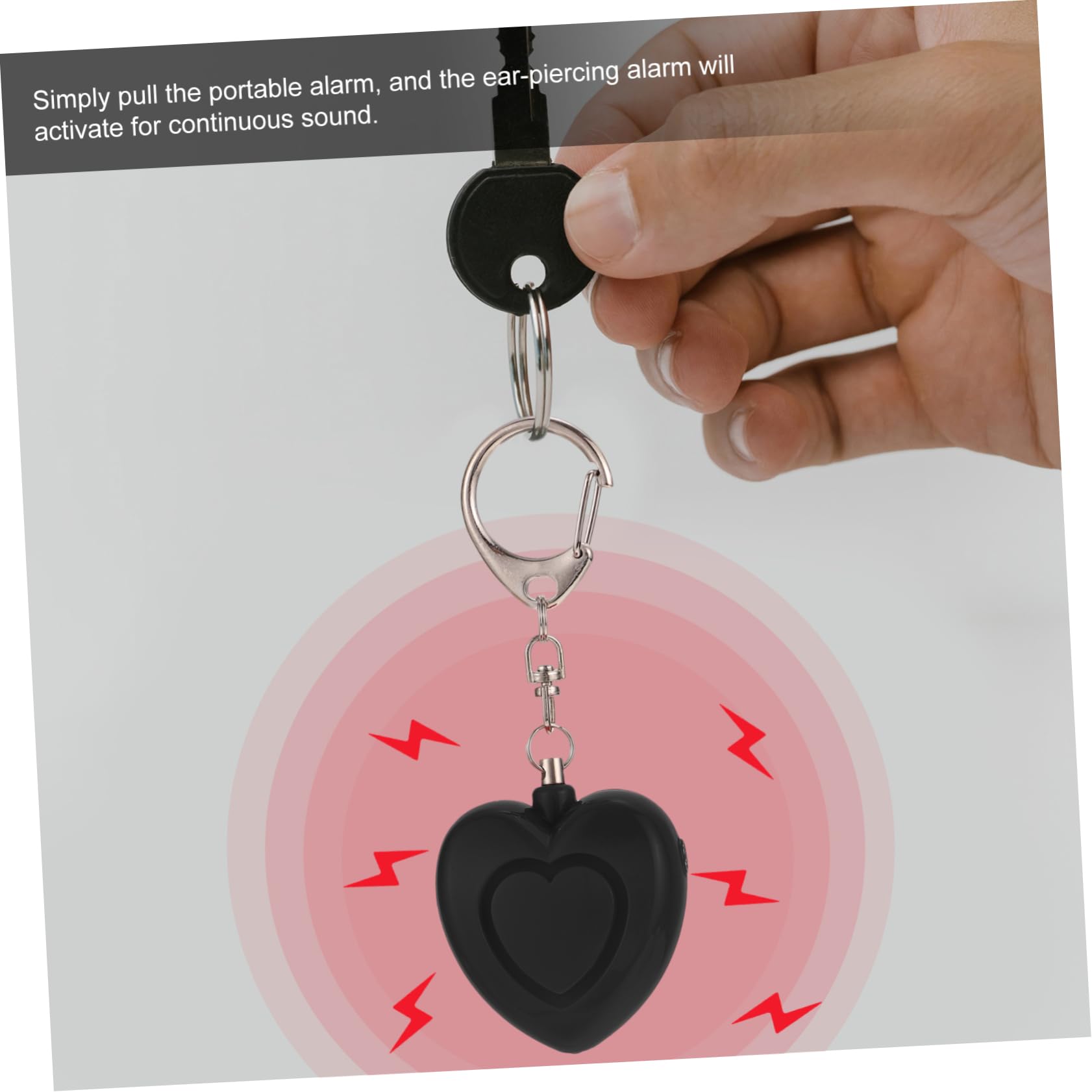 PartyKindom 5 Piezas Sirena Anti Alarma Personal Alarmas Personales para Mujeres Llavero para Mujer The Alarm Luz Led Alarma Segura Gritar El Plastico Perder En Forma De Corazon