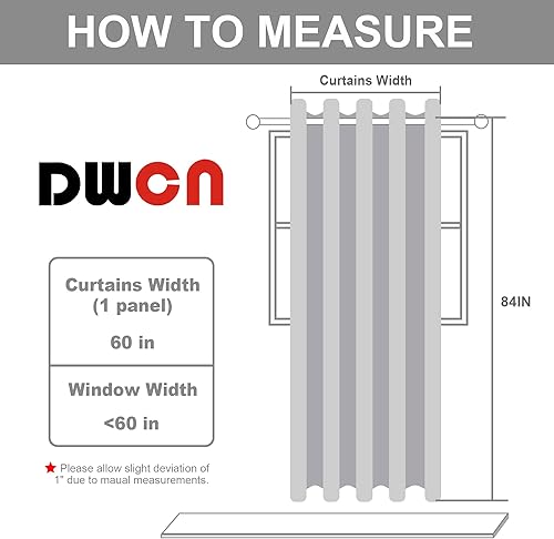 Miniatura 2 de DWCN Panel de cortina opaca para dormitorio, con aislamiento térmico, ahorro de energía, con ojales, para puerta de patio, cortina larga divisor de