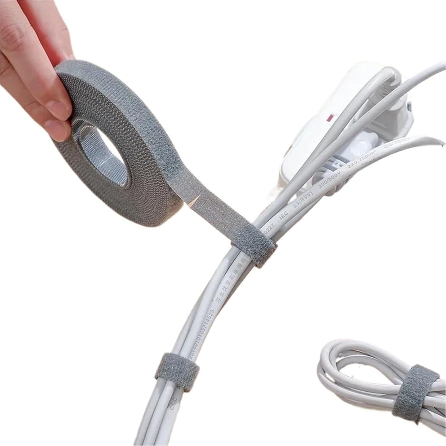 Cable Straps 5m Data Cable Sorting And Storage Reusable Tape Nylon Material Easy To Cut Table Wire Binding Neatly Organizing Wires(Black,10pcs)