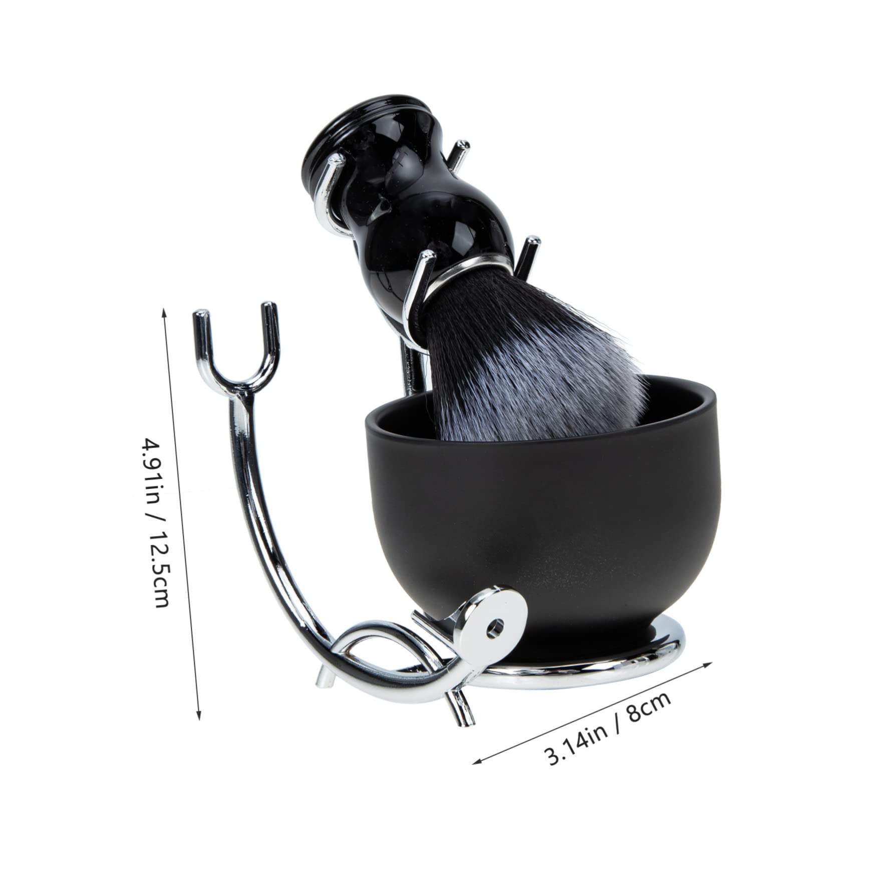 Pennello e Ciotola da Barba Kit da Barba per Uomo Pennello da Supporto Ciotola per Rasatura di Accessori da Setole Naturali