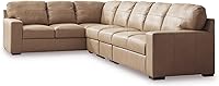 Signature Design by Ashley Bandon Modern Leather Match Left-Arm 4-Piece Sectional, Light Brown - Sleek Luxury Sofa