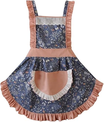 CRB Fashion Delantal de cocina para mujer  Delantales de chef de cocina con bolsillo para damas, mujer, mujer