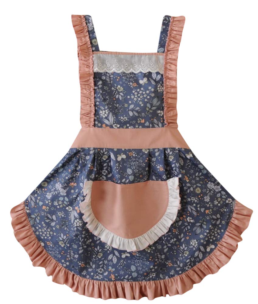 Delantal de cocina para mujer CRB Fashion | Delantales de cocina para mujer, con bolsillo (azul azul)