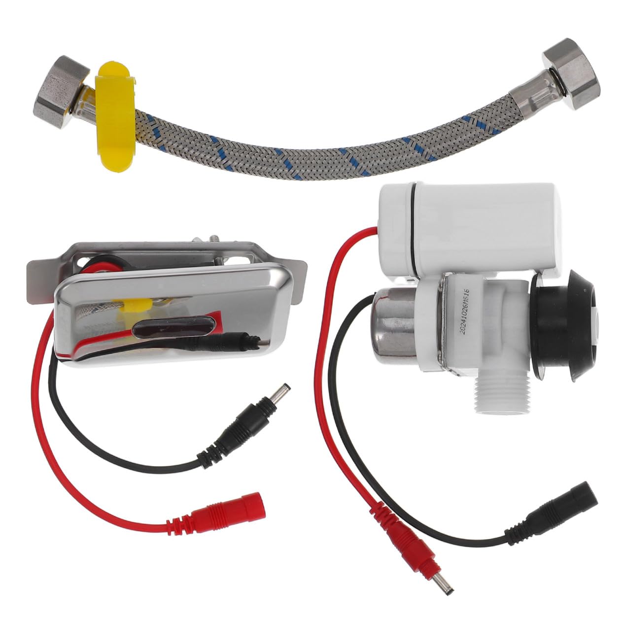 Soupape de Chasse D'urine à Capteur Intelligent, Interface Dc | Abs, Cuivre et Caoutchouc, pour Tuyaux D’eau Standard 22mm, Lot de 1 Set de Set, Usage Privé ou Public