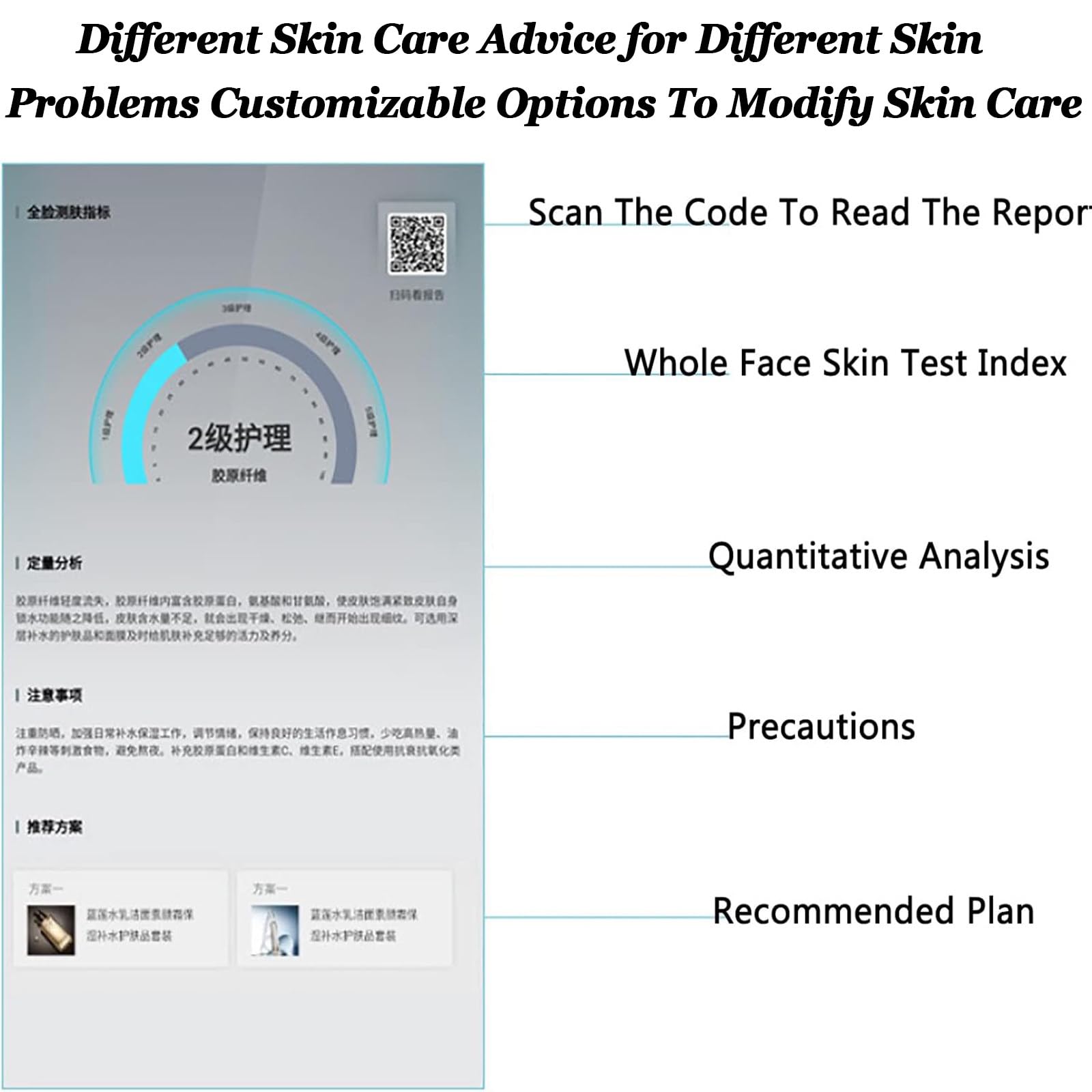 Máquina De Análisis De Piel 3D,Analizador De Humedad Facial Profesional Con 8 Espectros,5 Dimensiones Y 14 Indicadores Análisis De Datos,Almacenamiento Infinito Y Plan Recomendado,White-21.5-inch