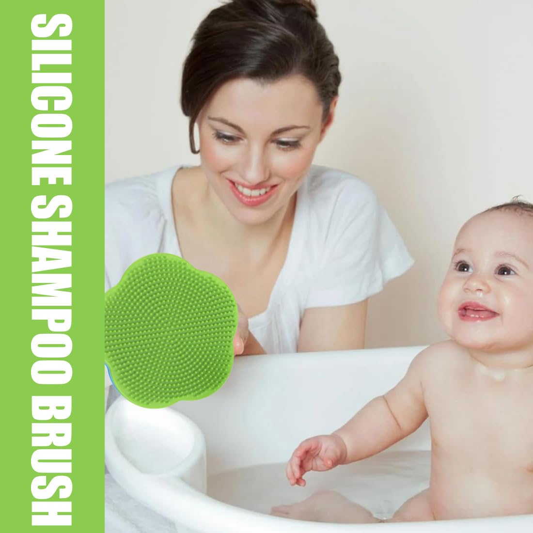Spazzola da Bagno 3 Pezzi Pettine Neonato - Pettine Crosta Lattea in Silicone per Massaggio Cuoio Capelluto, Spazzola per Bambini (B)