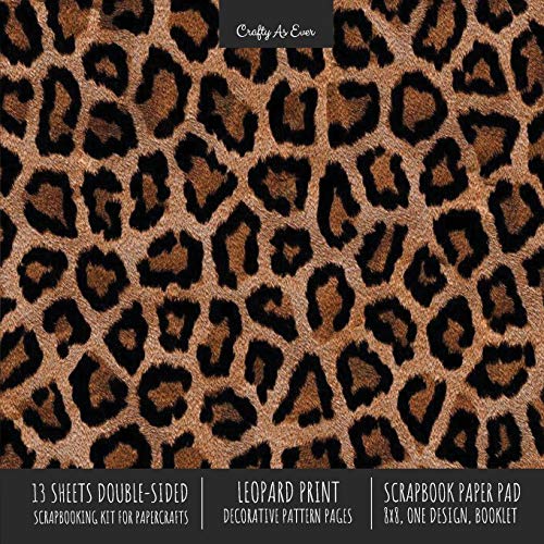 Leopard Print Scrapbook Paper Pad 8x8 Scrapbooking Kit for Cardmaking Gifts, DIY Crafts, Printmaking, Papercrafts, Decorative Pattern Pages image 3