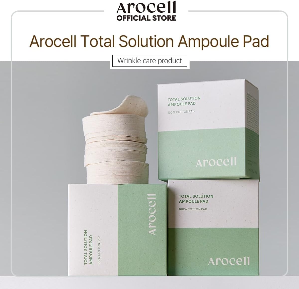 AROCELL Total Solution Ampoule Pad 28 Sheets – Korean Skincare Cotton Face Pads for Hydrating, Moisturizing, Exfoliating, Wrinkle Care, Elasticity Boosting, Pore Refining, Daily Toner Treatment - Image 2