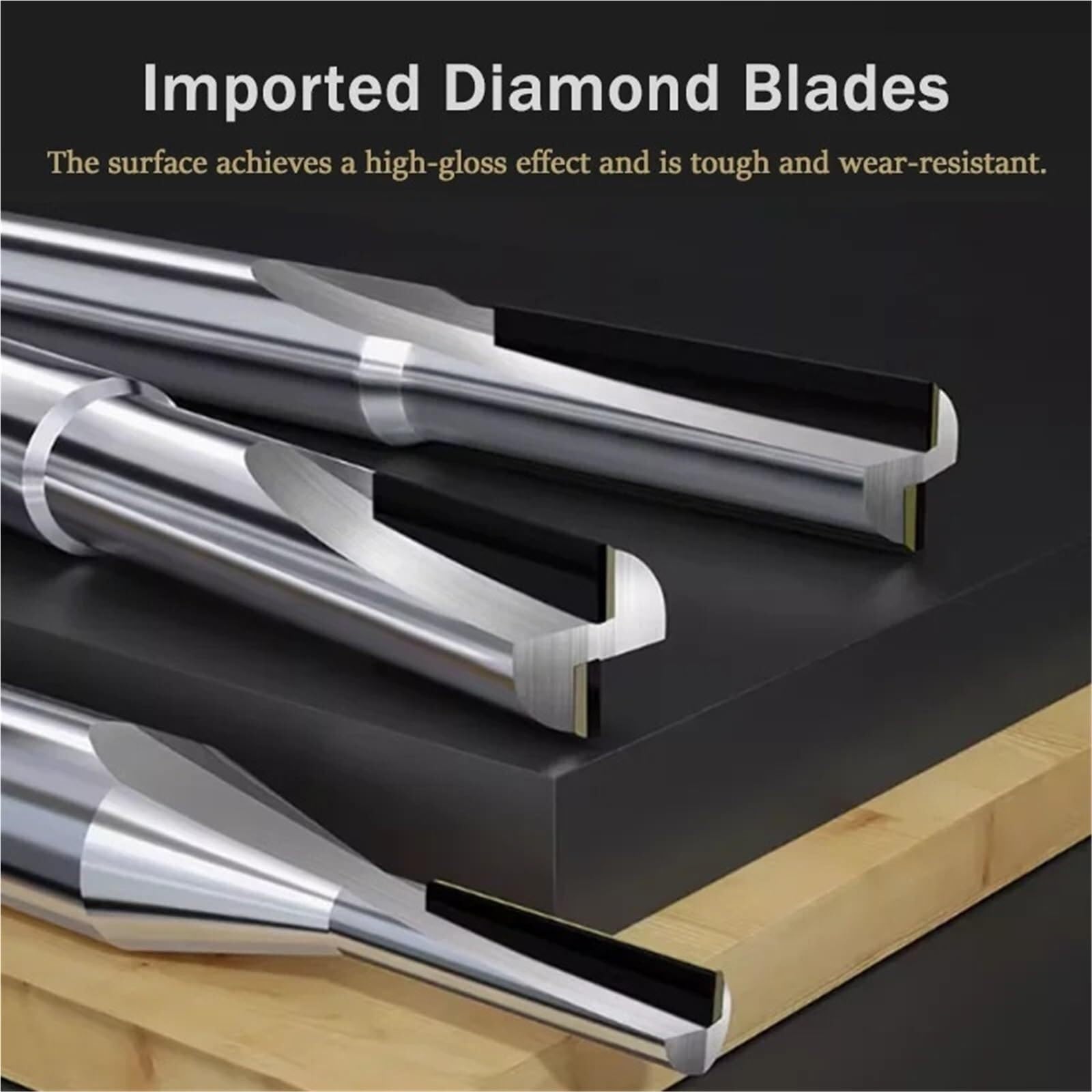 Torno, Tornos, Taladros Rectos, Fresa De Diamante, Grafito, Carburo Silicio, Aluminio, Herramientas Alto Brillo, para bricolaje CNC mecanizado madera piedra(1.0 * 2.5H*D4*50L*1F)