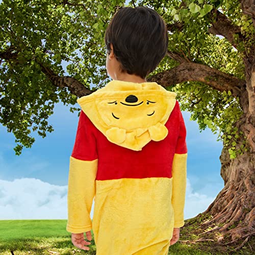 Disney Winnie the Pooh Baby Boys' Coverall Red Yellow 12 Months | Winnie the Pooh Design, Embroidered Detailing, 3D Ears on Hood, Warm Fleece Fabric - image 9