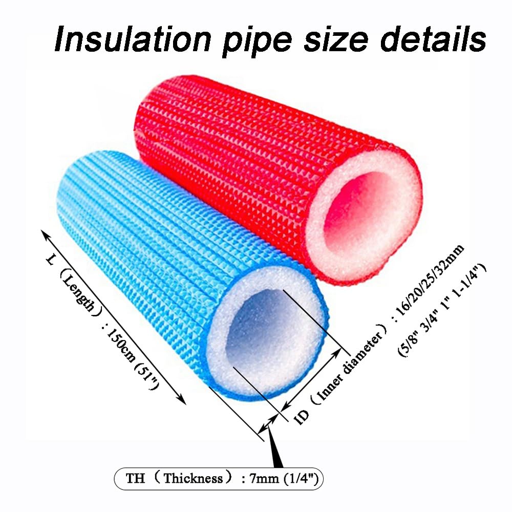Airconditioner Buisisolatie Schuimbuis ID 20 Mm 25 Mm 32 Mm 40 Mm 50 Mm 60 Mm 75 Mm 90 Mm 110 Mm Waterdichte Schuimbuis Handgrepen Flexibele Rubberen Buisvormige(75mmx13.0mmx1.6m