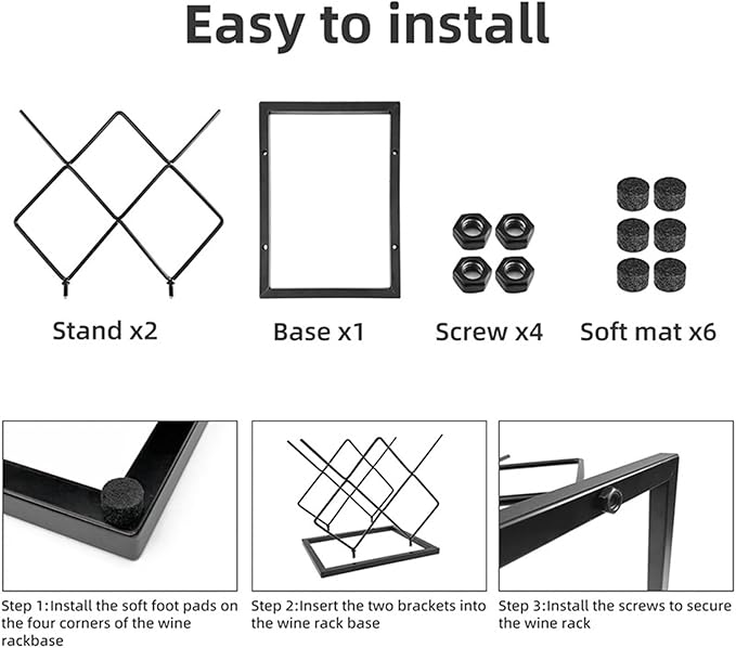 Soporte para Botellas de Vino de Mesa, Organizador para 5 Botellas miniatura 8