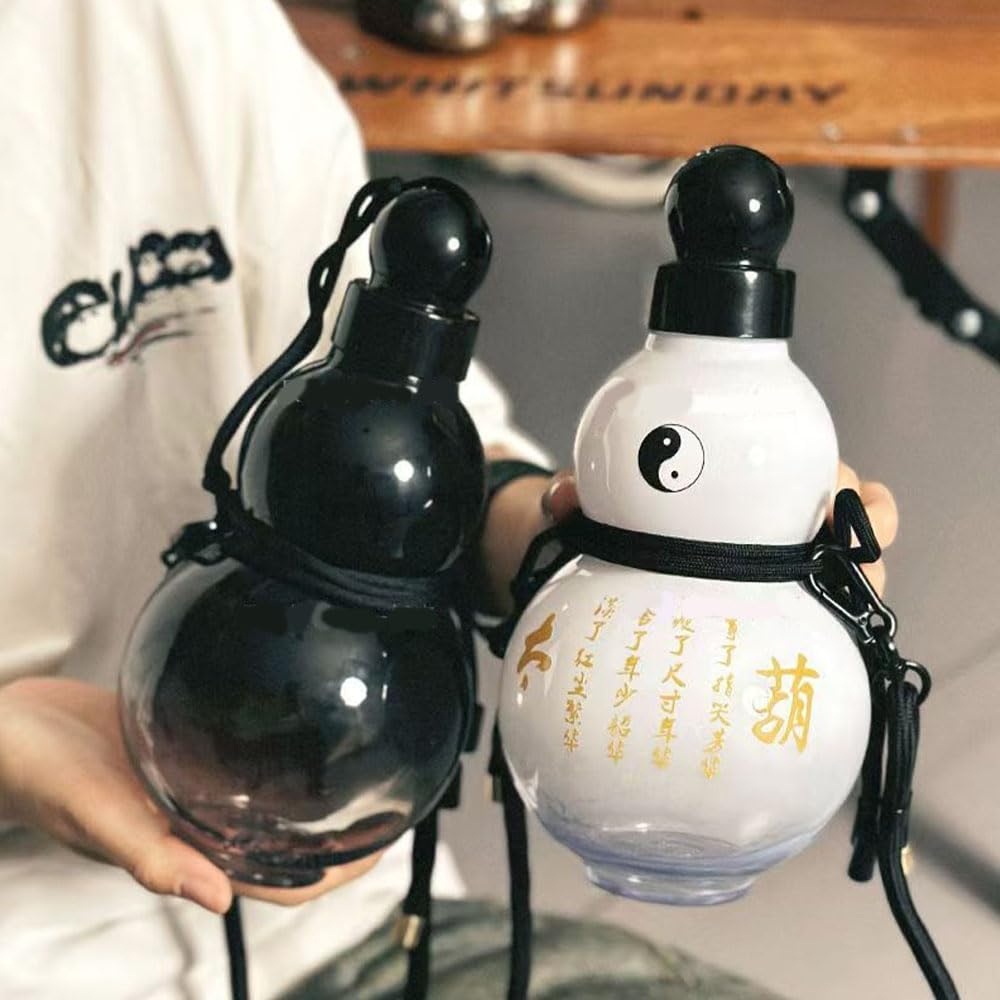 Gourd Water Bottle, 930 Ml Sports Water Travel Water For Gym Jar, Gourd Drinking Cup Jug Portable Travel Large Capacity Durable, With 2 Versatile Straps For Hanging And Stickers. - Image 5