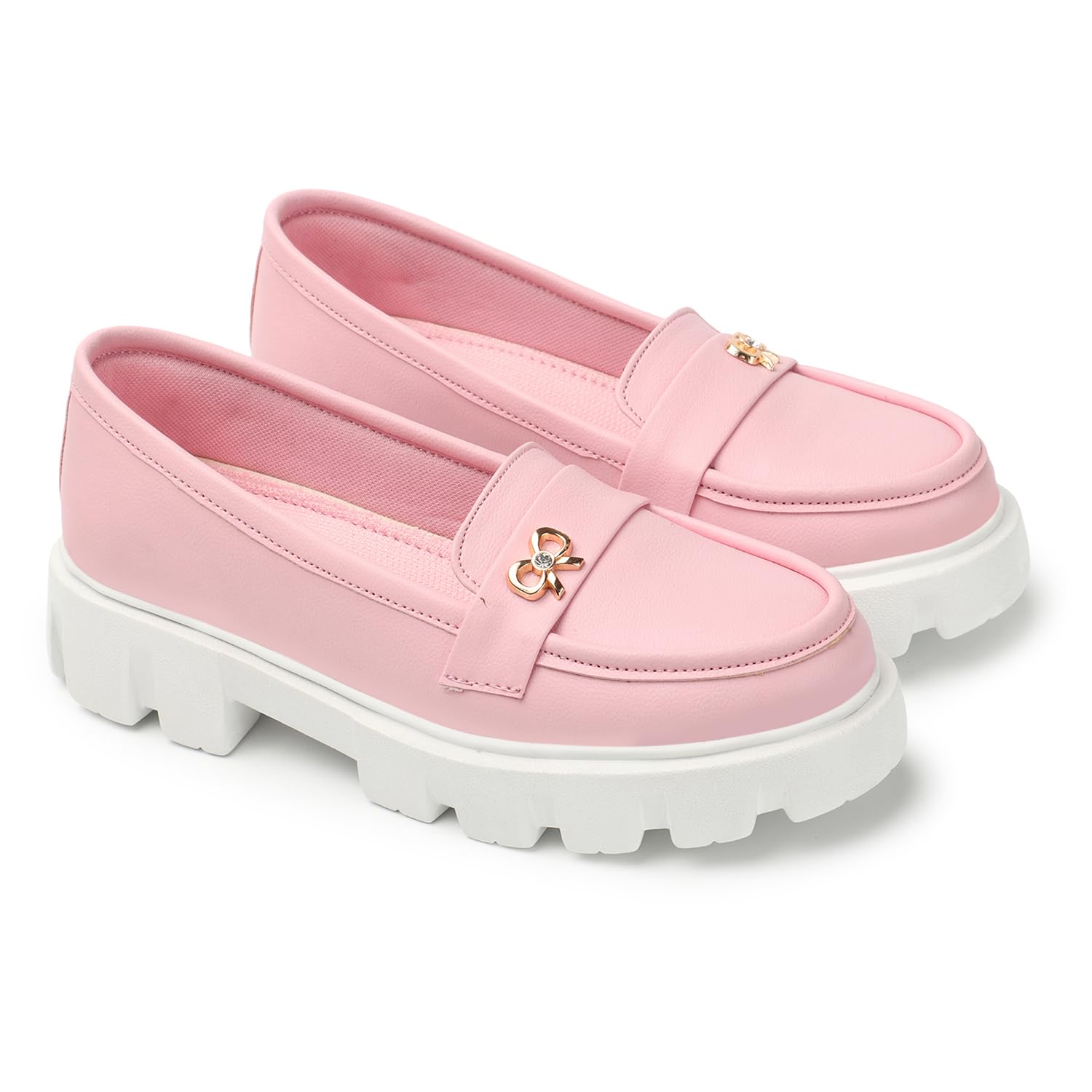 ArranQue Bow Shoes Pull On Sneaker Buckle Degine Shoe for Women & Girls Trendy Stylish Girls for Women (Pink, 4) (B0CNVQCMR6) Amazon Price History, Amazon Price Tracker
