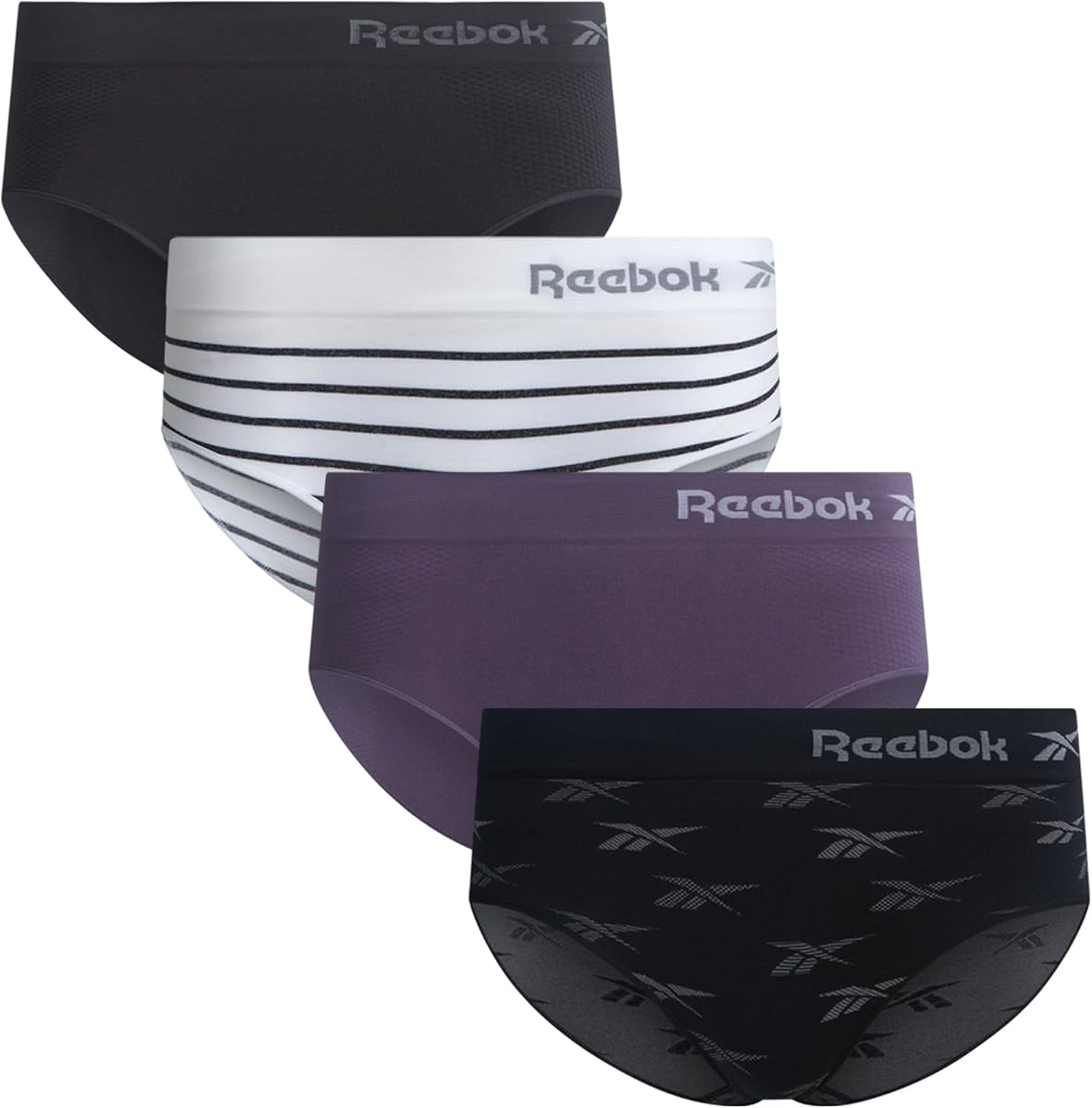 Womens Hipster Panties Underwear, Stretch Tag-Free Waistband 4 Pack