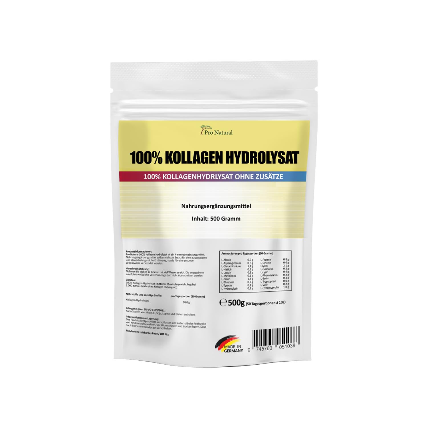 Kollagen Hydrolysat Collagen für die Gelenke & Knorpel 2er Pack (2 x 500 g) (Collagen Protein Pulver)