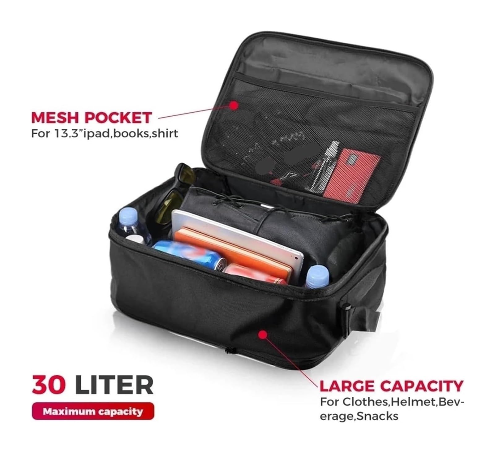 Per Moto Per BMW Per R1200GS LC Per R1250GS Per Adventure R Moto Nero Borsa Laterale Interna Per Motore Borsa Laterale(1pc Top Bag)