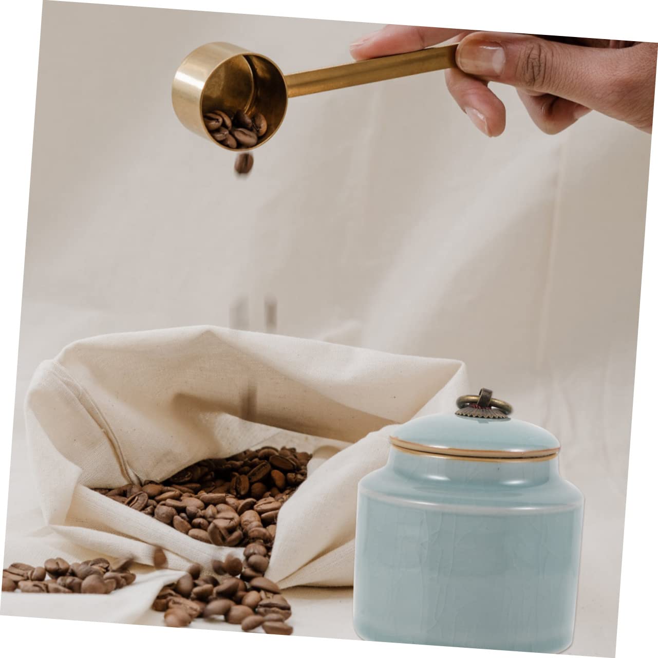 VICASKY Barattoli la Conservazione in Ceramica Sigillati 2 Pezzi, Contenitori Ermetici per Alimenti Secchi, Barattoli Cucina Decorativi per Tè, Zucchero e Snack, Adatti a Casa,