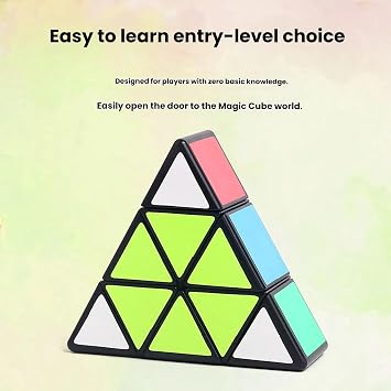 1x3x3 Single Layer Pyramid Cube, Funny 133 Pyramid Speed Cube Puzzle, Easy to Learn, First Choice for Getting Started