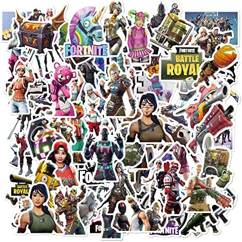 Serhuque 100pcs Gaming Stickers for Laptop Water Bottles Cups Phone Case Computer Desk Gaming Keyboard,Vinyl Waterproof Sticker for Kids Teens