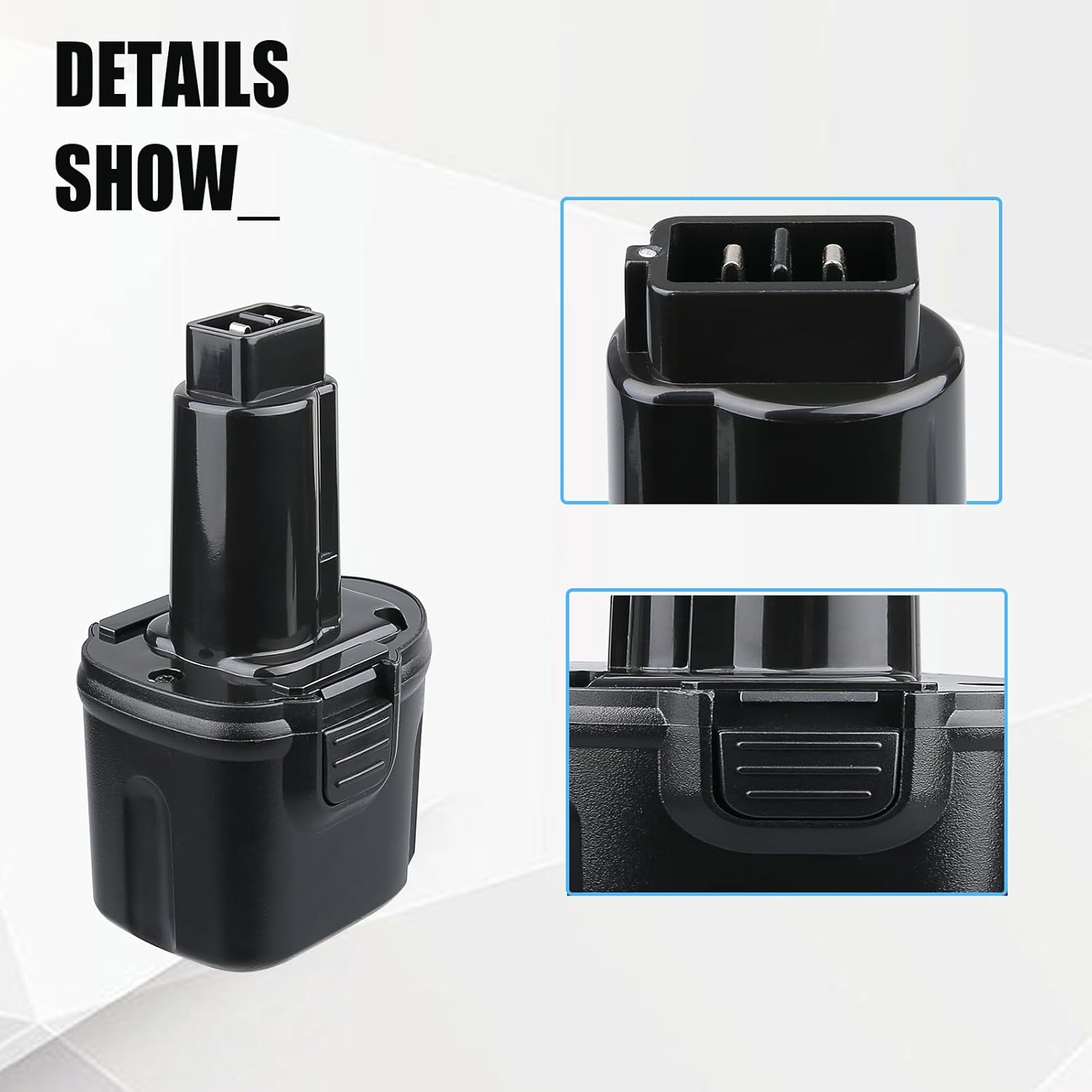 LUMSING 2Pack DW9057 4.8Ah Ni-Mh Replacement for Dewalt 7.2V Battery DW9057 DE9057 DE9085 DW920K DW920K2 DW925K DW925K2 DW968K