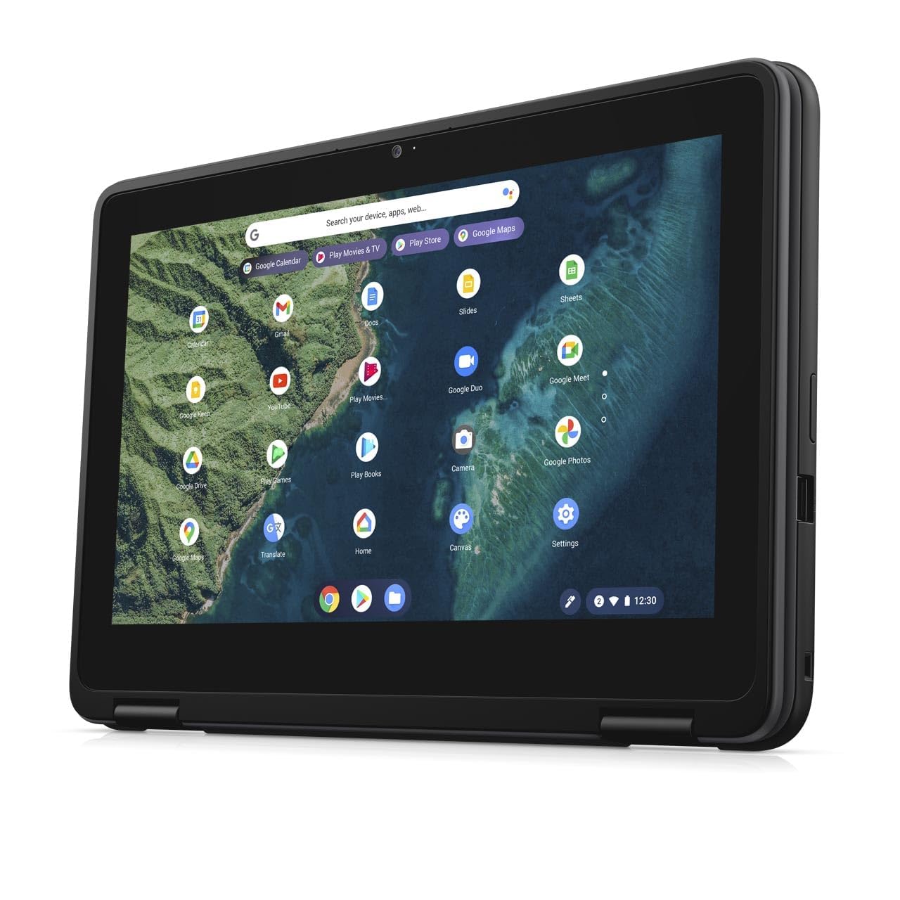 Dell Chromebook 3110, Ordinateur Portable 2-en-1, écran HD 11,6", sans écran Tactile, processeur Intel Celeron N4500, 4 Go de RAM, eMMC 32 Go, Clavier QWERTY US, Chrome OS (Reconditionné)