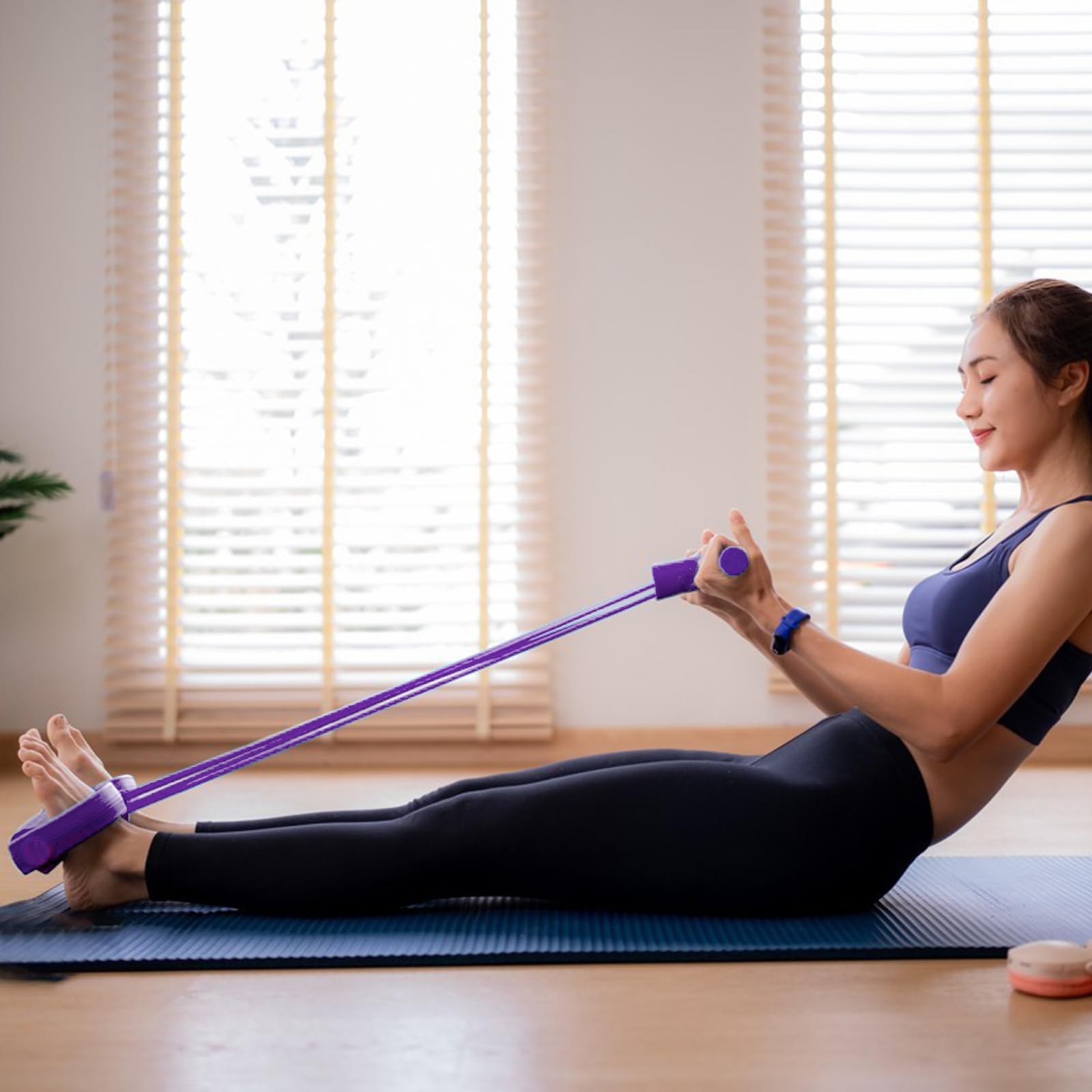 Fascia di Resistenza del Pedale Corda di Tensione Multifunzionale Home Corda di tensione elastica corda di trazione attrezzatura sportiva a casa per fitness dimagrante yoga