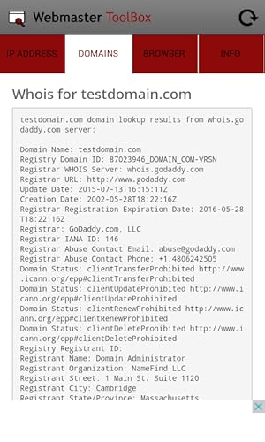Webmaster Toolbox - Domain and IP checker