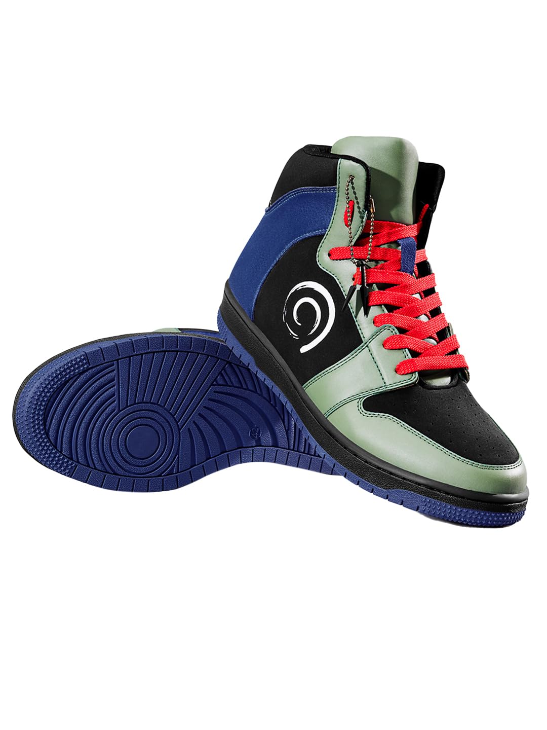 Bewakoof Official Naruto Merchandise Mens Green & Black Kakashi Color Block High-top Sneakers (B0D73YDW3S) Amazon Price History, Amazon Price Tracker